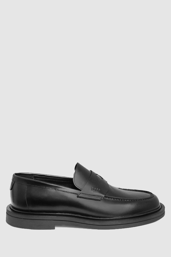 ΔΕΡΜΑΤΙΝΑ ΠΑΠΟΥΤΣΙΑ BOSS SHOES - BLACK BERGAMO
